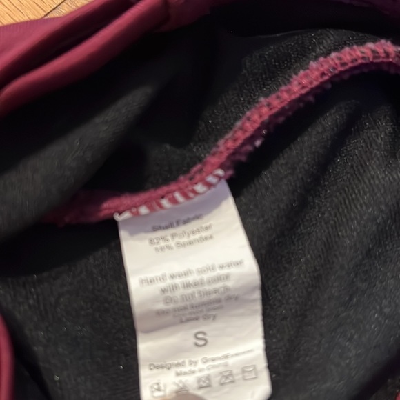 Maroon One Piece Bathing Suit - Picture 4 of 4